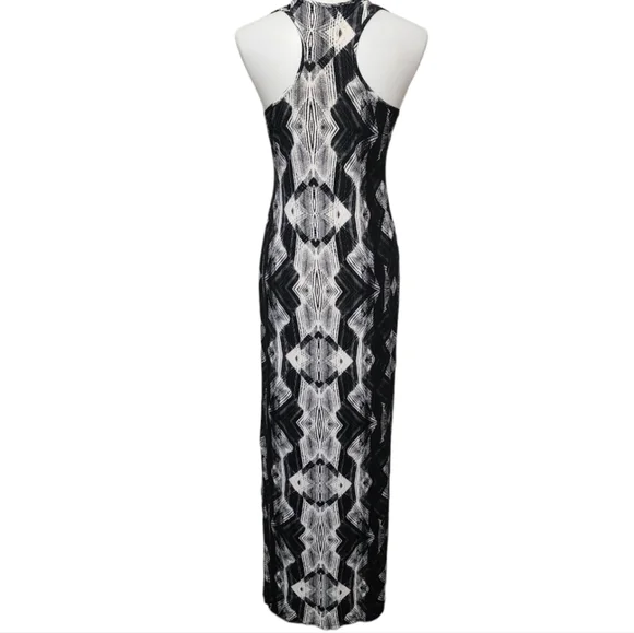 Hot Kiss Black Aztec Knit Racerback Maxi Dress Size Large - Picture 5 of 7